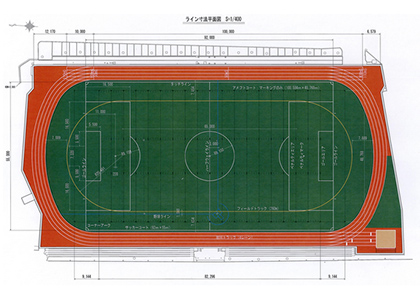 人工芝グラウンド平面図