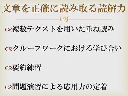 文章を正確に読み取る読解力